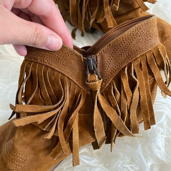 NWOT Sam Edelman Sidney Fringe Cowboy bootie sz 6 - Picture 5 of 11